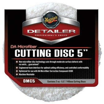 Meguiar&#039;s DMC5 DA Microfiber Cutting Disc - 5 inch (2 pack)